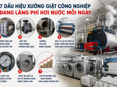 7 Dấu Hiệu Xưởng Giặt Công Nghiệp Đang Lãng Phí Hơi Nước Mỗi Ngày