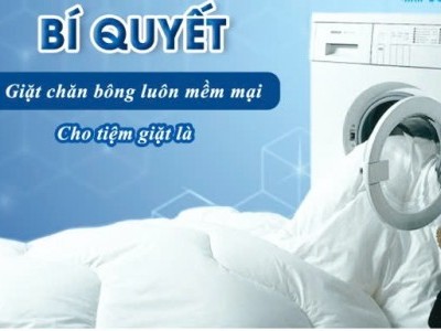 Bí quyết giặt chăn bông luôn mềm mại cho tiệm giặt là