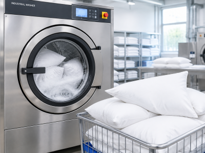 Hướng Dẫn Giặt Gối Nhanh Và Sạch Nhất Bằng Máy Giặt Công Nghiệp