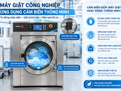 Tác dụng của cảm biến máy giặt công nghiệp là gì?